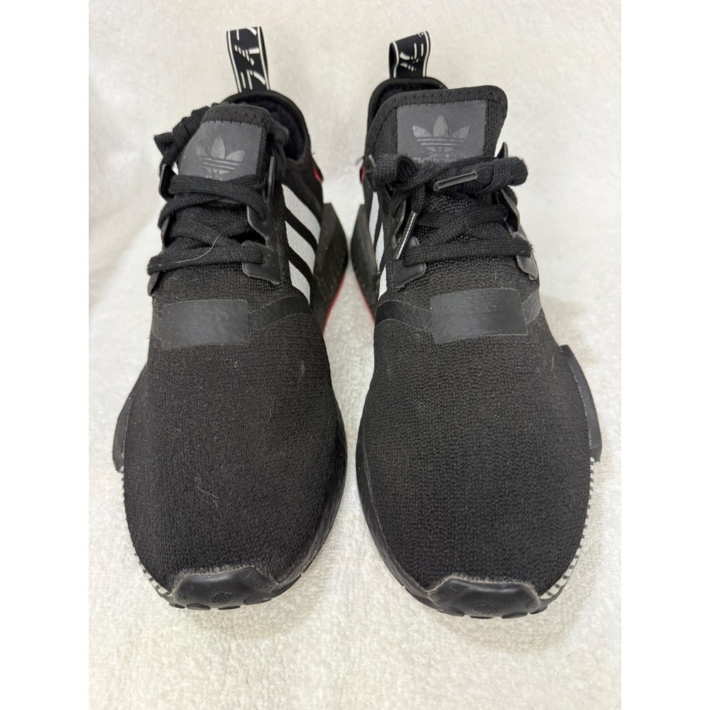 Adidas NMD R1 Black White Red Blue Japanese Katakana Men Sneakers FV3645 - Picture 4 of 6